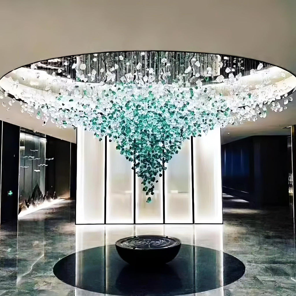 Multicolor Crystal Stone Electrolier Chandelier