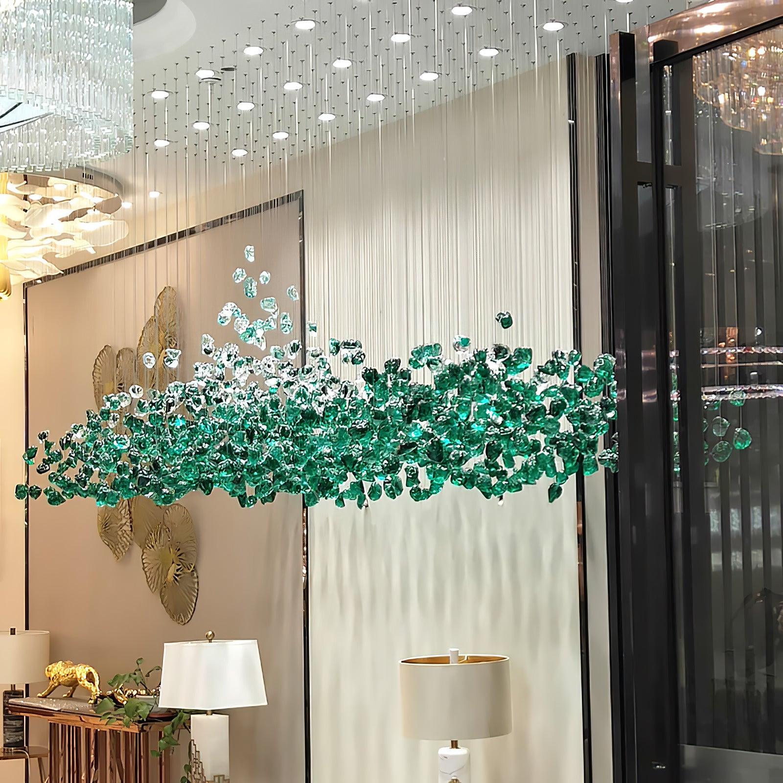 Multicolor Crystal Stone Electrolier Chandelier