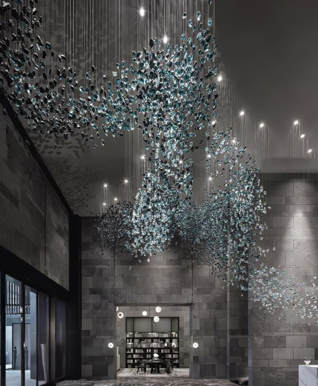 Multicolor Crystal Stone Electrolier Chandelier