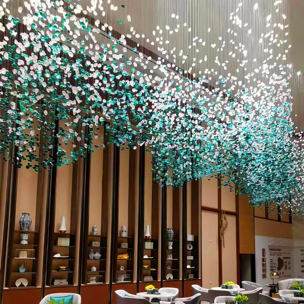 Multicolor Crystal Stone Electrolier Chandelier