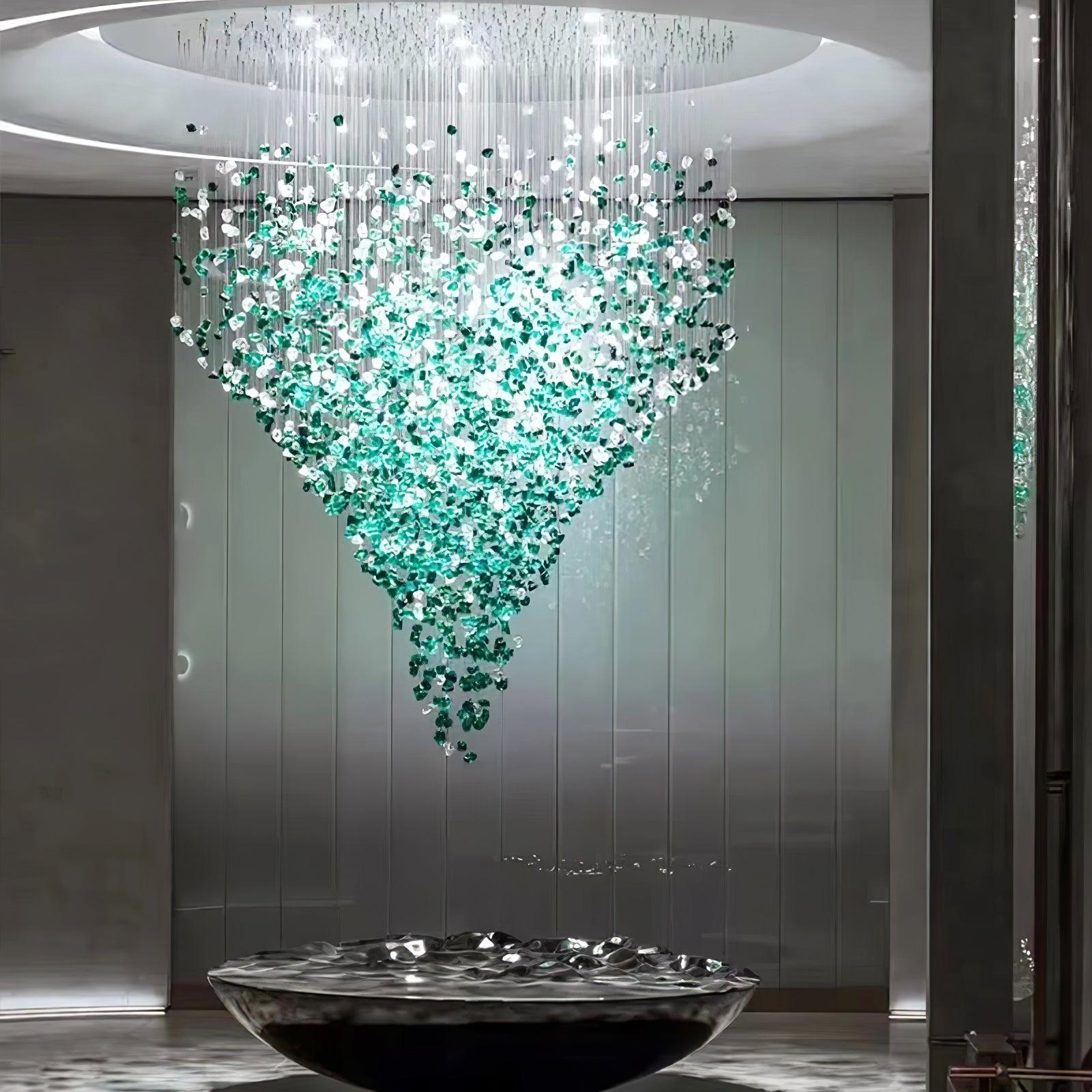 Multicolor Crystal Stone Electrolier Chandelier