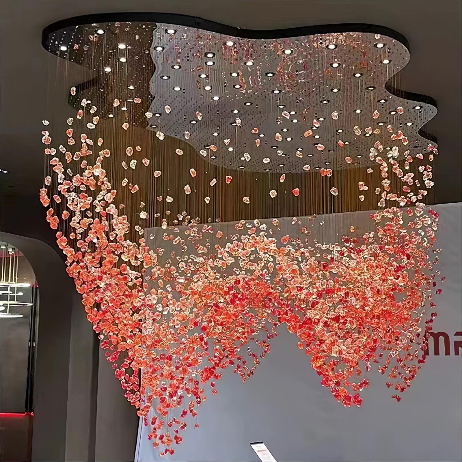 Multicolor Crystal Stone Electrolier Chandelier