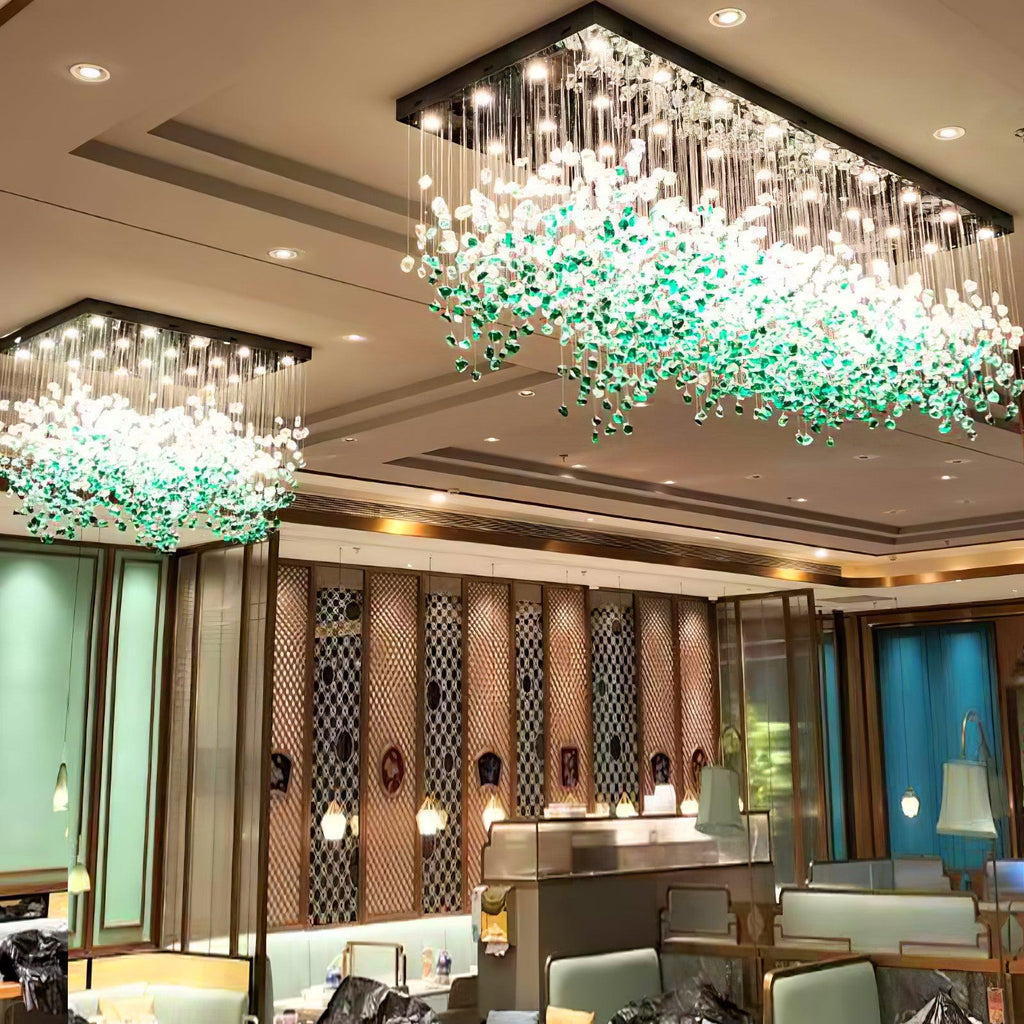 Multicolor Crystal Stone Electrolier Chandelier