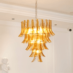 Murano Amber Lily Chandelier