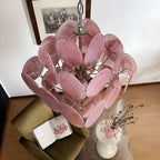 Murano Pink Disks Ceiling fixture Chandelier