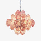 Murano Pink Disks Ceiling fixture Chandelier