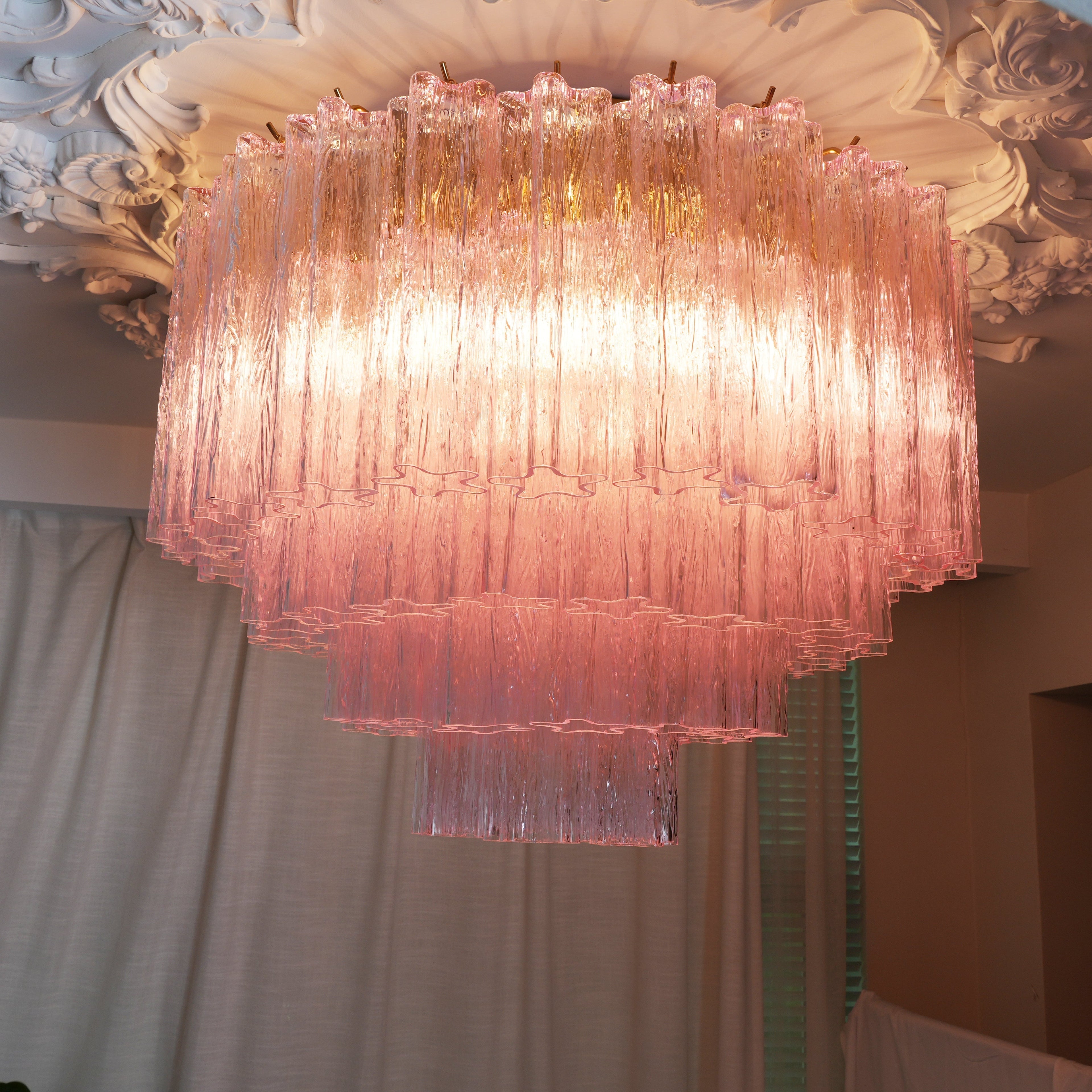 Murano Pink Glass Ceiling light Ceiling Light