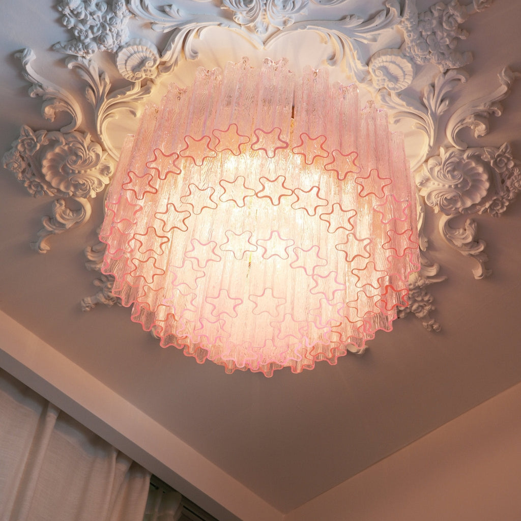 Murano Pink Glass Ceiling light Ceiling Light