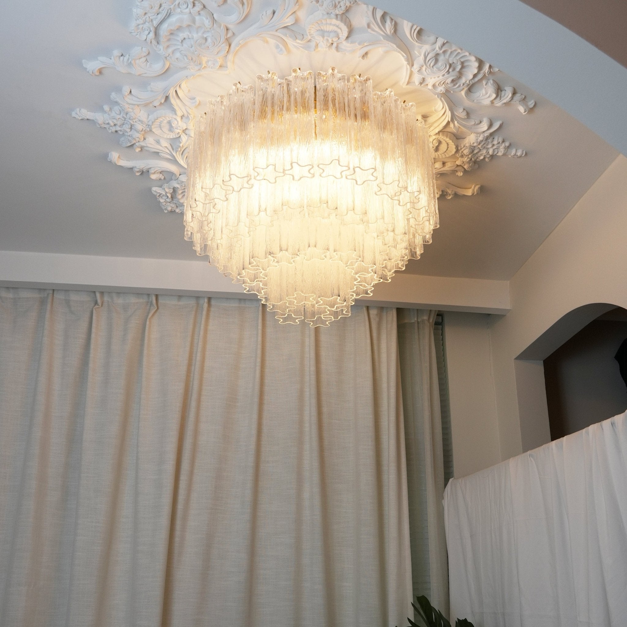 Murano Pink Glass Ceiling light Ceiling Light