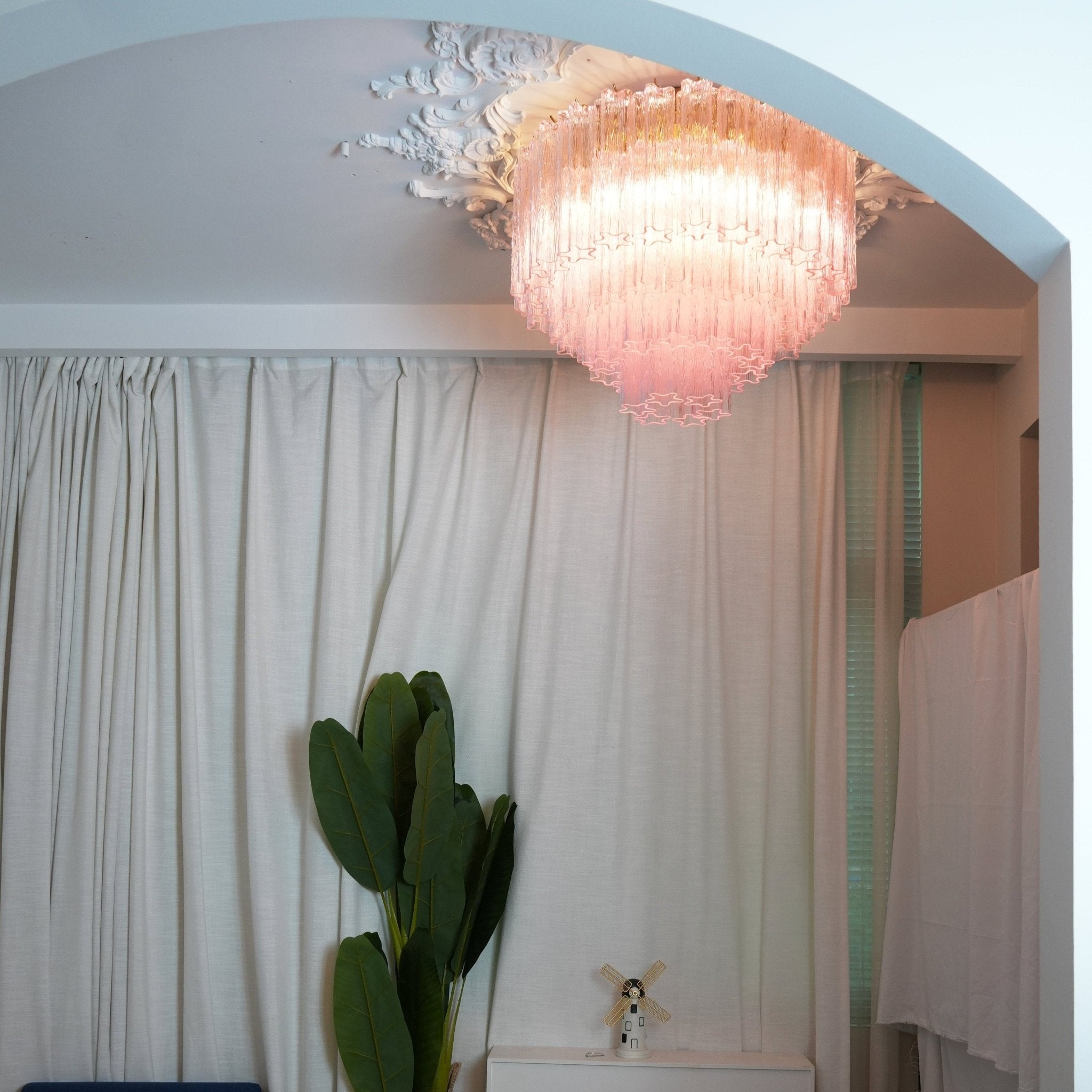 Murano Pink Glass Ceiling light Ceiling Light
