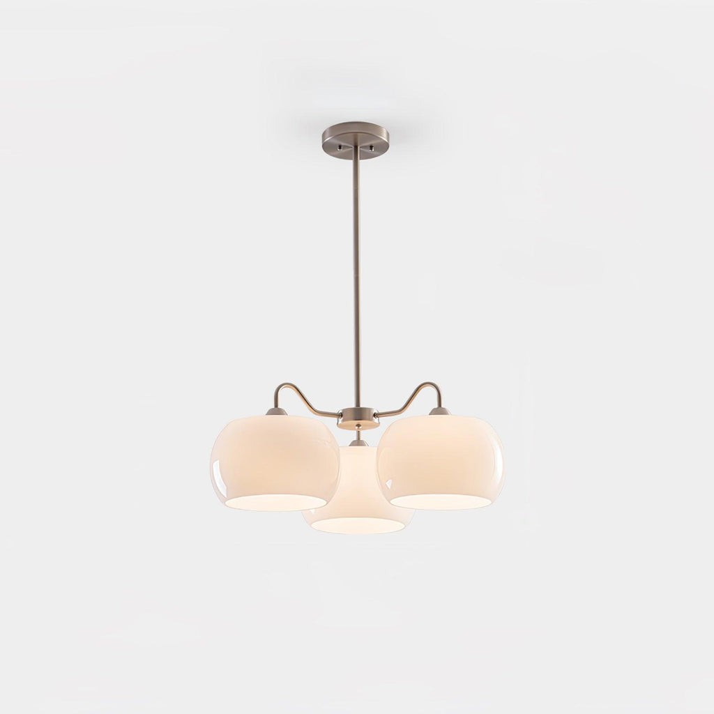 Nickel Glass Persimmon Ceiling fixture Chandelier