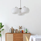 Nickel Glass Persimmon Ceiling fixture Chandelier