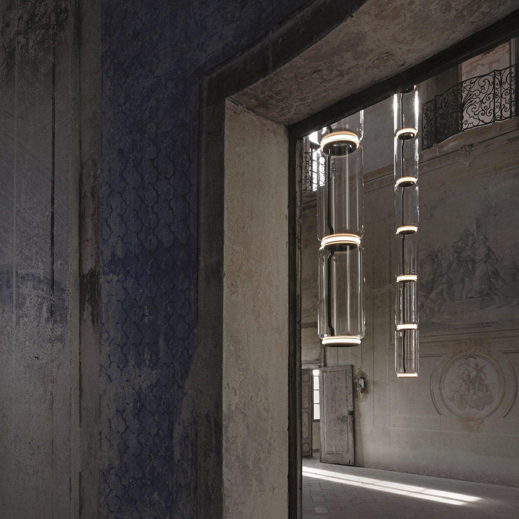 Cylindrical Glass Pendant Light