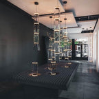 Bamboo Glass Floor Lamp