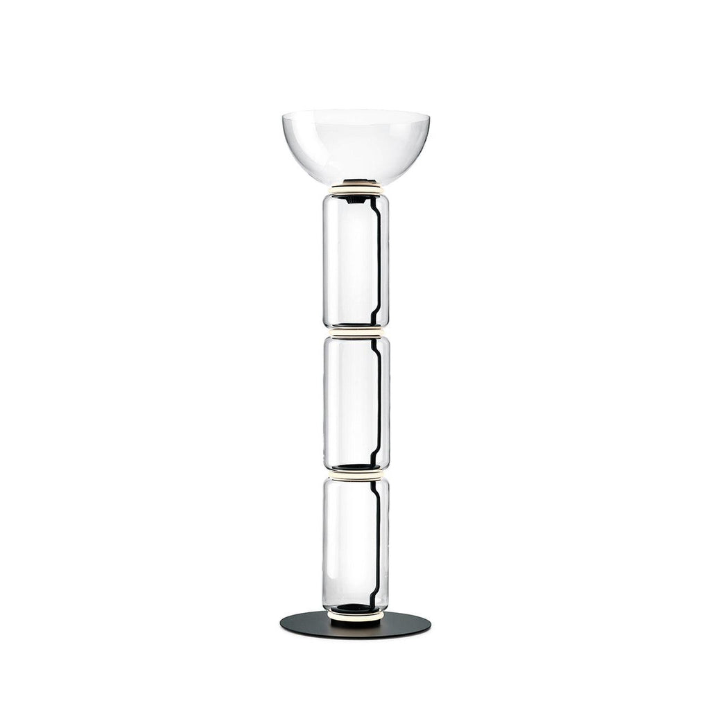 Bamboo Glass Floor Lamp