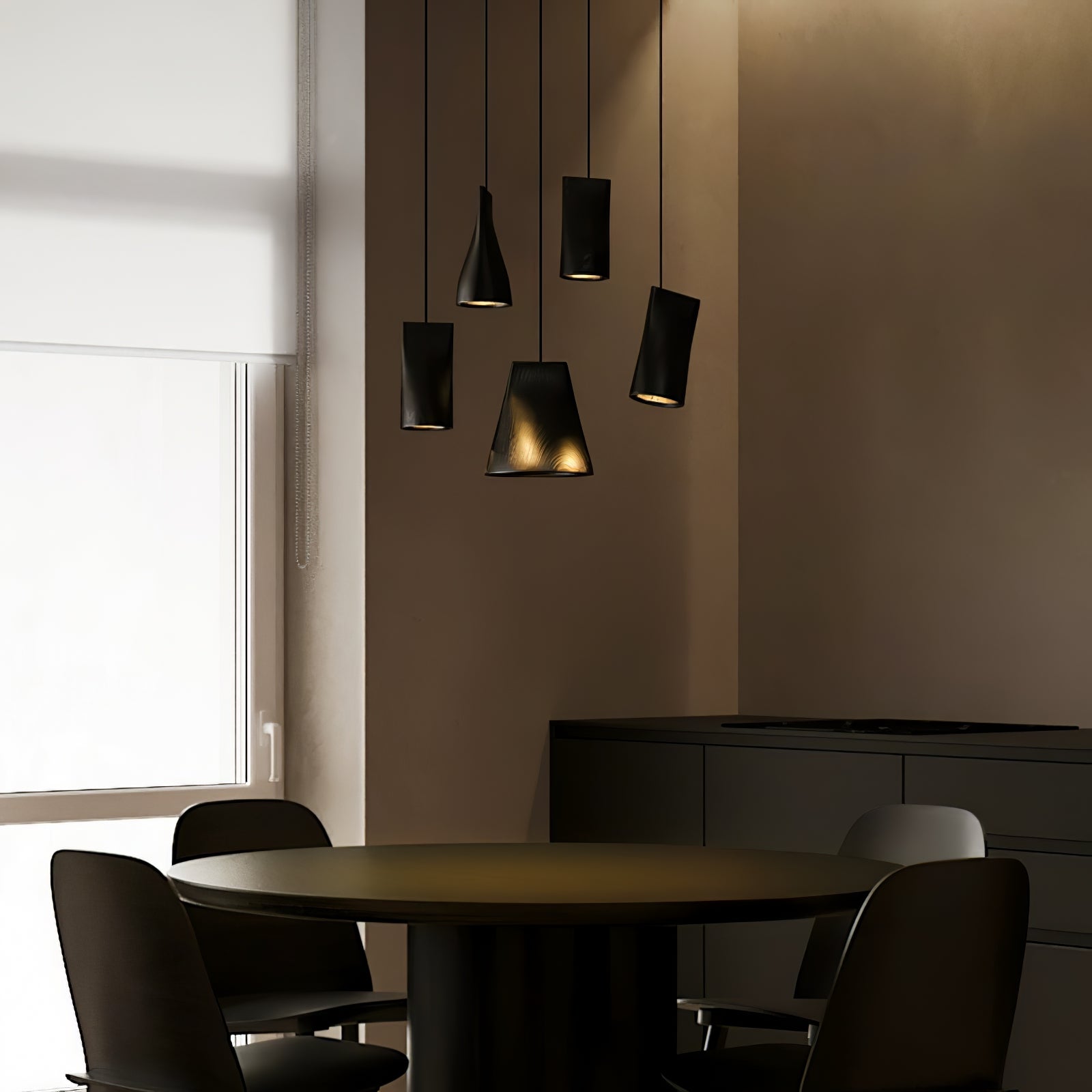 Nordic Tilted Wood Pendant Light