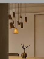 Nordic Tilted Wood Pendant Light