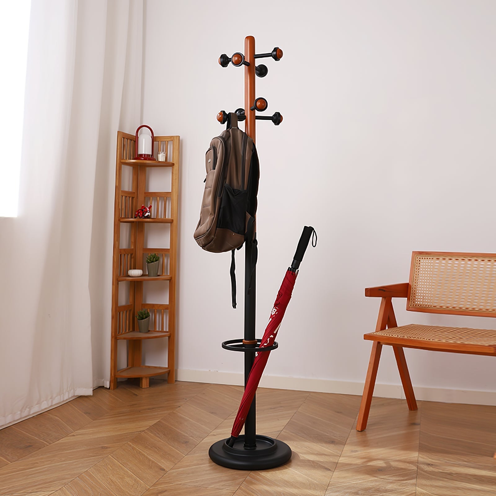 Nordic Wooden Coat Rack