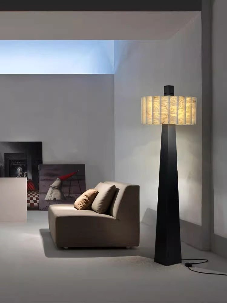 Obelisk Alabaster Floor Lamp