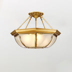 Bowl Shaped Brass Ceiling Lamp