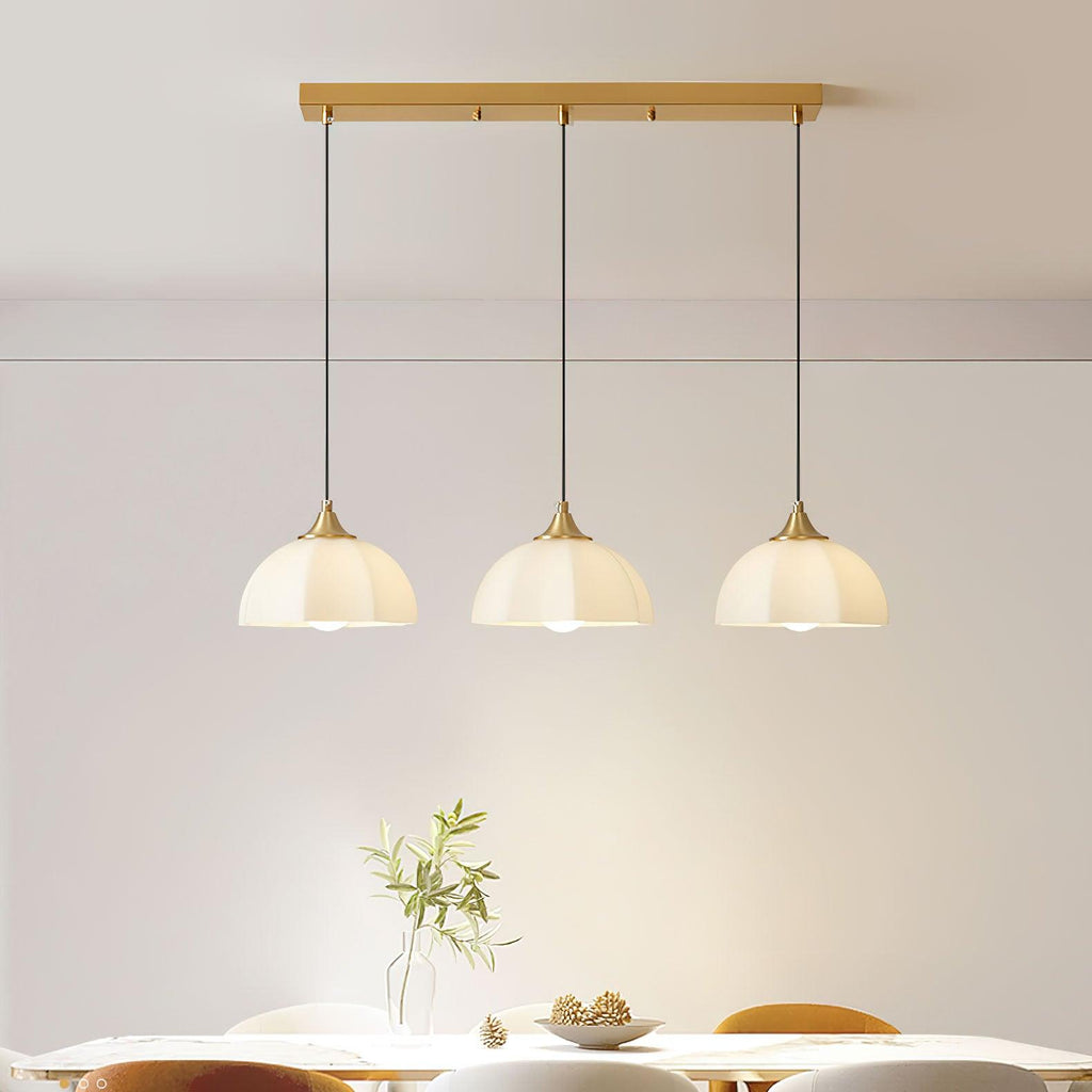 Octagonal Glass Bowl Ceiling fixture Chandelier