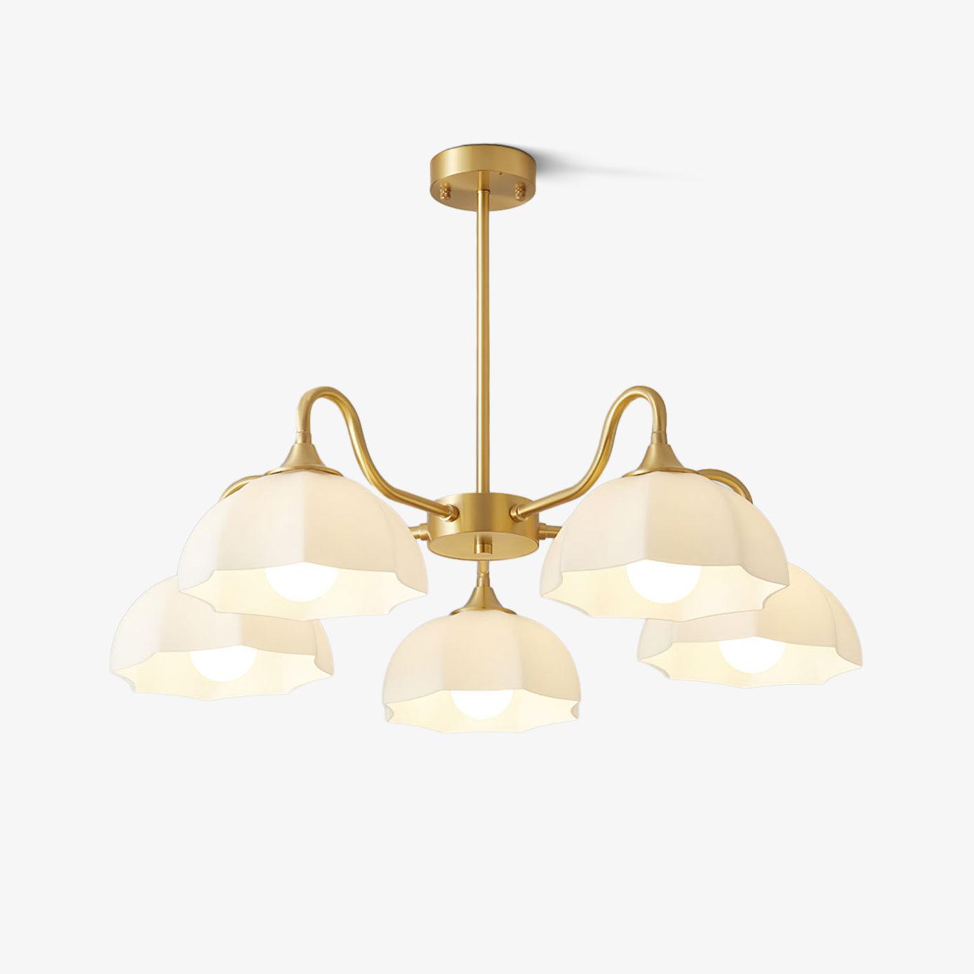 Octagonal Glass Bowl Ceiling fixture Chandelier