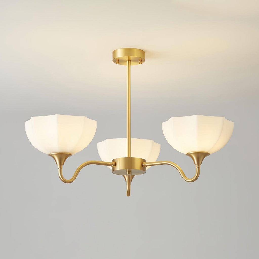 Octagonal Glass Bowl Ceiling fixture Chandelier