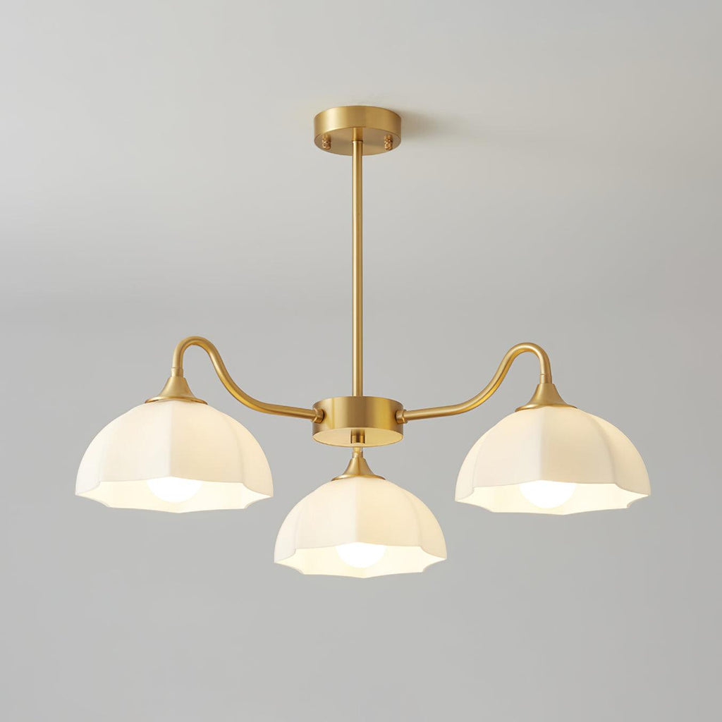 Octagonal Glass Bowl Ceiling fixture Chandelier