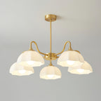 Octagonal Glass Bowl Ceiling fixture Chandelier