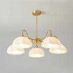 Octagonal Glass Bowl Ceiling fixture Chandelier