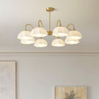 Octagonal Glass Bowl Ceiling fixture Chandelier
