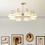 Octagonal Glass Bowl Ceiling fixture Chandelier