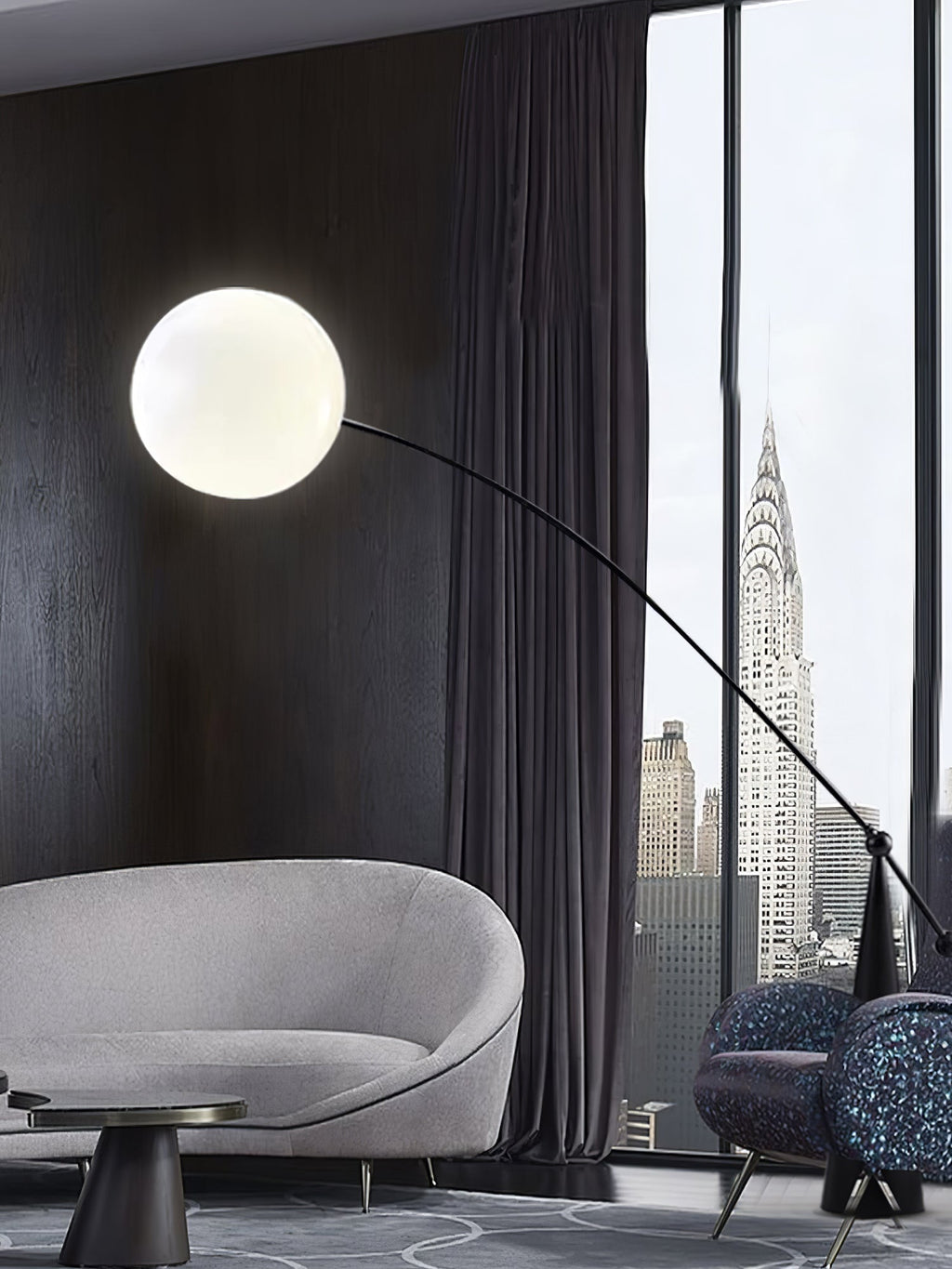 Opal Arc Floor-standing Lamp Floor Lamp