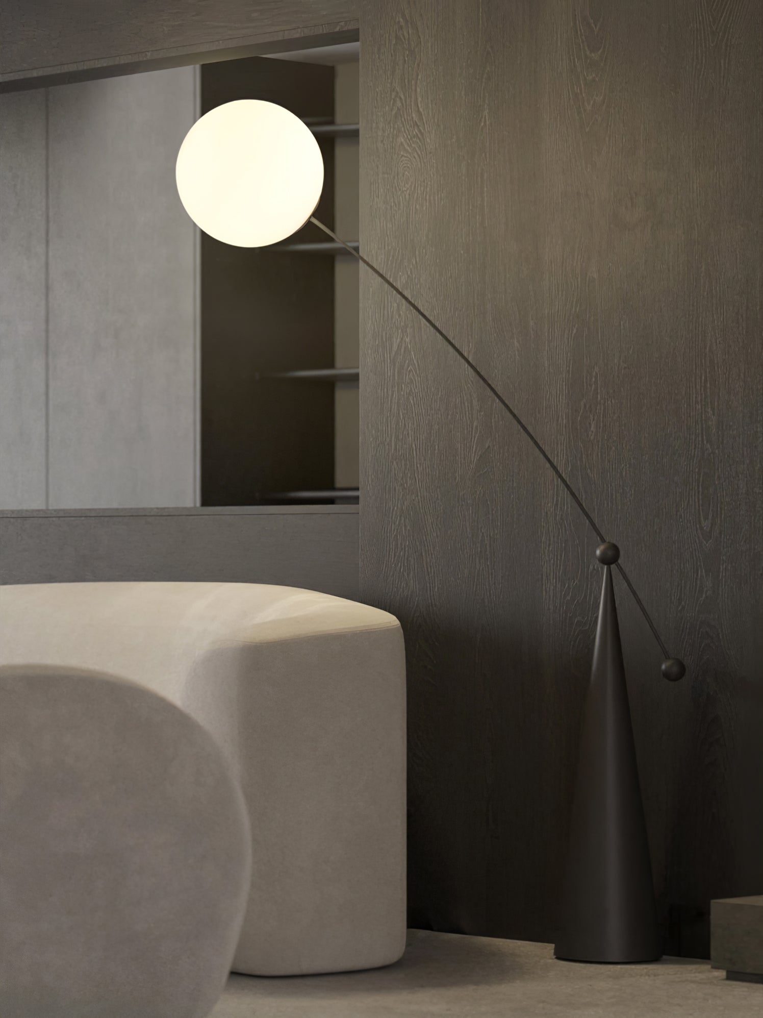 Opal Arc Floor-standing Lamp Floor Lamp