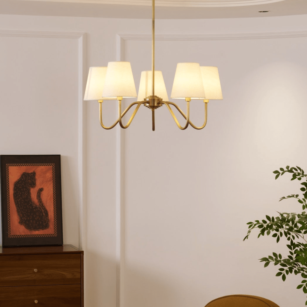 Opaluxe Brass Chandelier
