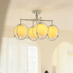 Orb Cage Semi Ceiling Lamp