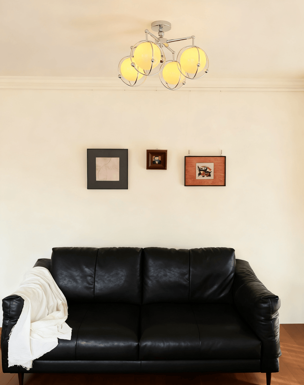 Orb Cage Semi Ceiling Lamp
