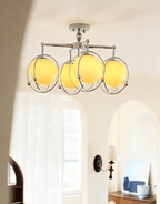 Orb Cage Semi Ceiling Lamp