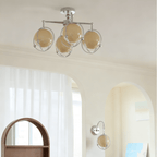 Orb Cage Semi Wall Lamp