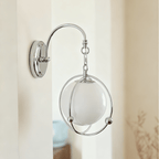 Orb Cage Semi Wall Lamp
