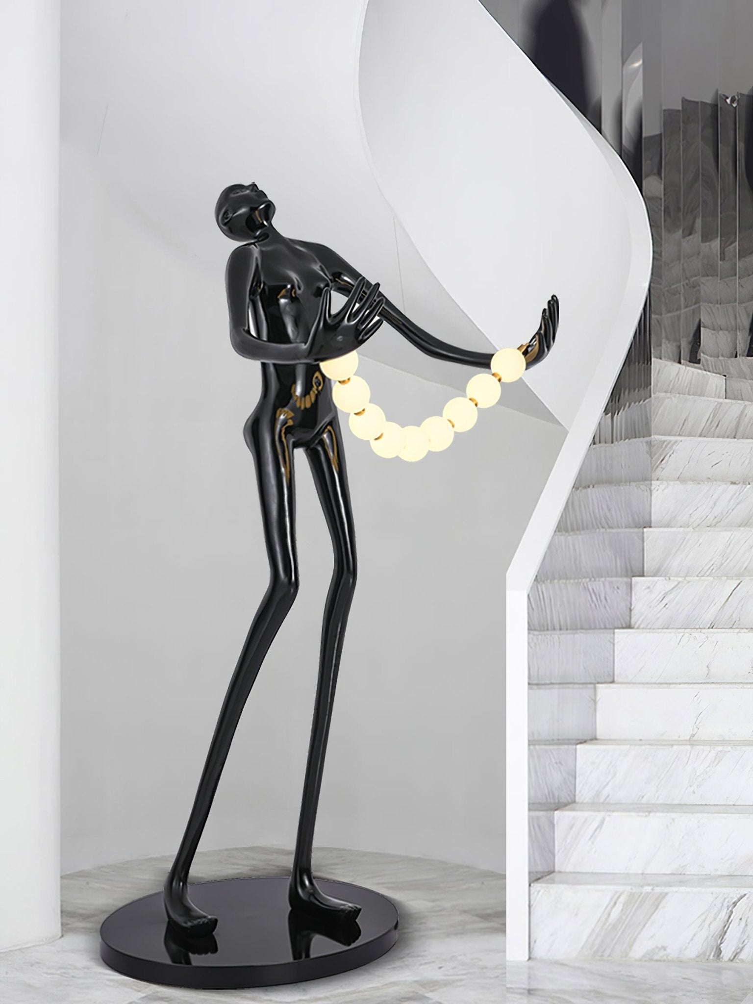 Orb Juggler Sculpture Torchiere Lamp Floor Lamp