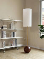 Orbis Wooden Sphere Standing Lamp Floor Lamp