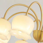 Orchids Brass Gasolier Chandelier