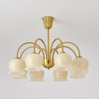Orchids Brass Gasolier Chandelier