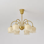 Orchids Brass Gasolier Chandelier
