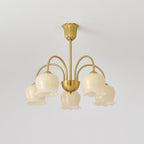 Orchids Brass Gasolier Chandelier