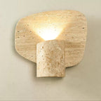Organic Travertine Cylinder Wall Light