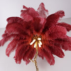 Ostrich Feather Brass Floor-mounted Lamp Floor Lamp