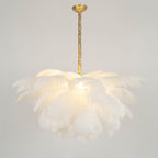 Ostrich Feather Gasolier Chandelier