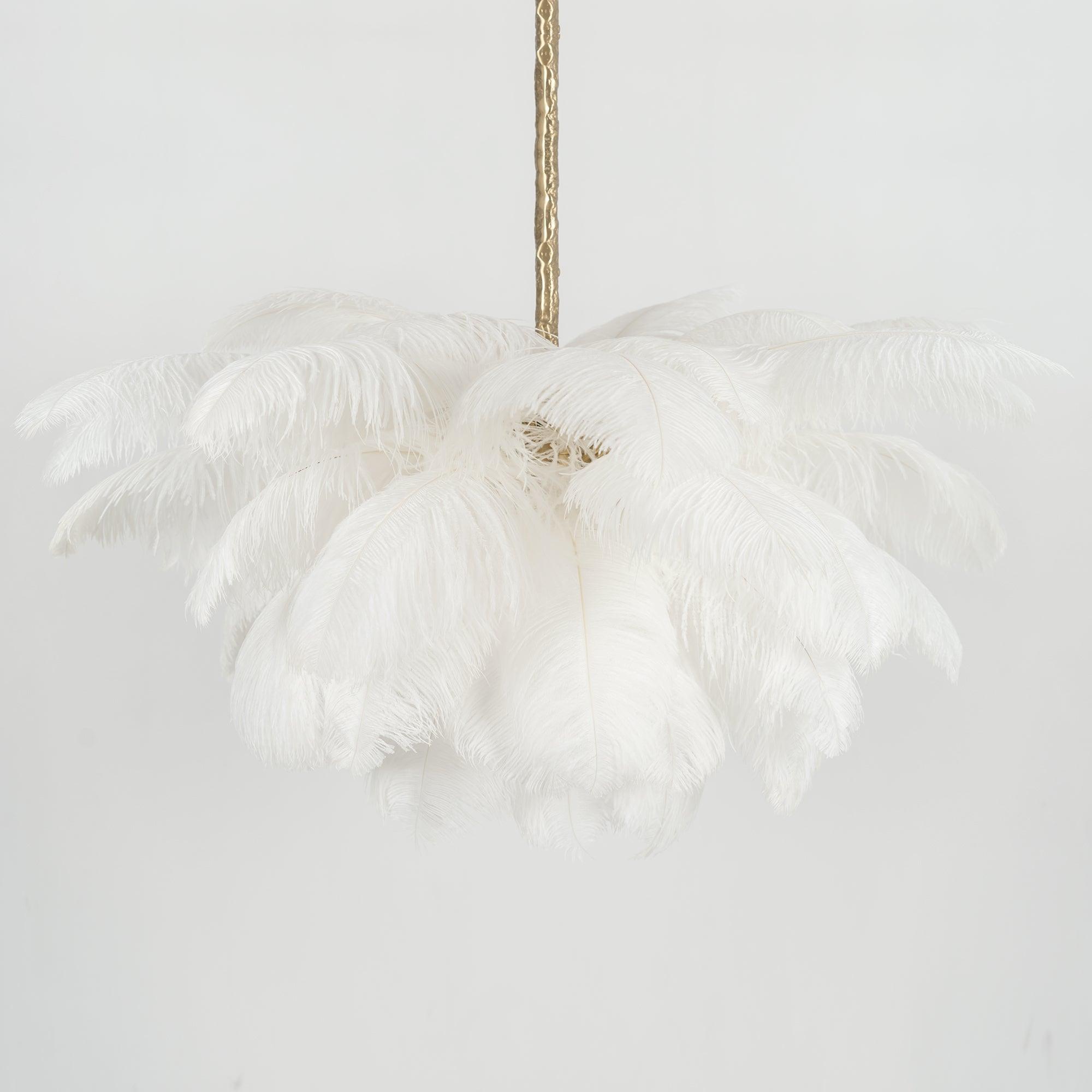 Ostrich Feather Gasolier Chandelier